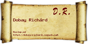 Dobay Richárd névjegykártya